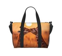 Phayah Girafes In Love Sac de voyage à bandoulière Idéal pour l'école ou la nuit