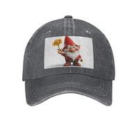 PHAYAH Gnomes Take Sunflowers Pattern Unisexe Adulte Cowboy Chapeau Full Coton Bord incurvé Casquette de baseball Sport Denim Chapeau de soleil Noir, Deep / Chiné, taille unique
