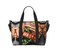 Phayah Golden Roast Sac de voyage, sac de sport, sac de sport, sac de week-end pour femme, noir, taille unique, Noir/blanc, One Size