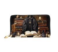 PHAYAH Grimoire Strange World Portefeuille long pour femme avec fermeture éclair tout autour du sac à main en cuir grande capacité porte-cartes de crédit