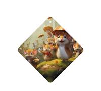 Phayah Happy Mouse Paradise Lot de 4 désodorisants carrés parfumés à suspendre pour voiture Parfum lavande