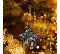 Phayah Hibou, lapin, oiseau, renard, étoile en céramique, décoration de sapin de Noël, Nouvel An, souvenirs pour rassemblements, arbre de Noël à suspendre