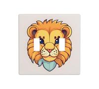 Phayah Housse de plaque murale décorative à double bascule, motif petit lion, 11,4 x 11,4 cm