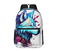 PHAYAH Ice Luan Sac à dos léger pour ordinateur portable 17" pour filles et femmes, Face latérale de loup, taille unique
