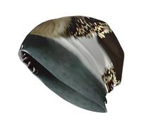 PHAYAH Joli bonnet hérisson pour homme et femme, bonnet de sommeil léger avec doublure respirante, bonnet tricoté noir