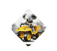 Phayah Koala Learning To Drive Lot de 4 désodorisants carrés pour voiture Motif lavande