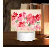 Phayah Lampe LED 3D rouge vif avec câble USB réglable 3 modes de base pour salle de Noël, restaurant, bar, boutique