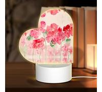 Phayah Lampe LED 3D rouge vif avec câble USB réglable 3 modes de base pour salle de Noël, restaurant, bar, boutique