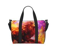 Phayah Lava Lion Beast Sac de voyage fourre-tout pour femme et fille Résistant à l'eau Noir Taille unique, Noir/blanc, One Size