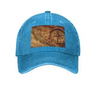 PHAYAH Law of the Compass Navigation Pattern Adult Cowboy Baseball Cap Dad Hat Driver Confortable et Respirant pour Taille Réglable Homme et Femme Noir, bleu, Taille unique