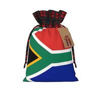 PHAYAH Le sac cadeau avec cordon de serrage drapeau de l'Afrique du Sud est utilisé pour l'emballage cadeau d'anniversaire et de fête, un choix idéal pour la famille et les amis