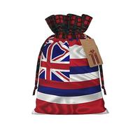 PHAYAH Le sac cadeau avec cordon de serrage drapeau d'Hawaï est utilisé pour l'emballage cadeau d'anniversaire et de fête, un choix idéal pour la famille et les amis