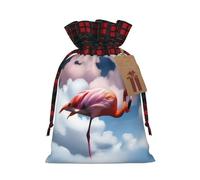 PHAYAH Le sac cadeau avec cordon de serrage Flamingo In The Clou est utilisé pour un emballage cadeau d'anniversaire et de fête, un choix idéal pour la famille et les amis