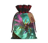 PHAYAH Le sac cadeau avec cordon de serrage motif monstre à ailes violettes est utilisé pour un emballage cadeau d'anniversaire et de fête, un choix idéal pour la famille et les amis