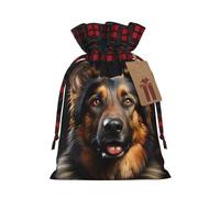 PHAYAH Le sac cadeau berger allemand avec cordon de serrage est utilisé pour l'emballage cadeau d'anniversaire et de fête, un choix idéal pour la famille et les amis