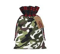 PHAYAH Le sac cadeau camouflage vert armée avec cordon de serrage est utilisé pour l'emballage cadeau d'anniversaire et de fête, un choix idéal pour la famille et les amis