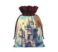 PHAYAH Le sac cadeau château de conte de fées avec cordon de serrage est utilisé pour l'emballage cadeau d'anniversaire et de fête, un choix idéal pour la famille et les amis