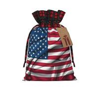 PHAYAH Le sac cadeau drapeau américain avec cordon de serrage est utilisé pour l'emballage cadeau d'anniversaire et de fête, un choix idéal pour la famille et les amis