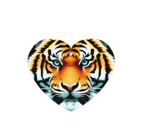 Phayah Little Fat Tiger Head Lot de 4 désodorisants pour voiture Parfum lavande en forme de cœur à suspendre Carte parfumée à suspendre pour tiroir de placard