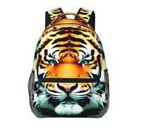 PHAYAH Little Fat Tiger Head Sac à dos léger pour ordinateur portable 15,7" pour filles et femmes