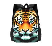 PHAYAH Little Fat Tiger Head Sac à dos pour ordinateur portable décontracté pour homme et femme pour garçons et filles Sac à dos léger