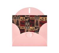 PHAYAH Lodge Bear Lot de 10 cartes de vœux vierges avec enveloppes roses pour Noël, anniversaire de mariage et invitations de fête