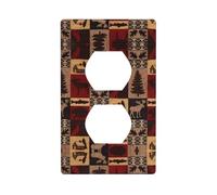 Phayah Lodge Bear Plaque murale décorative Motif cerf Poisson 11,4 x 7,9 cm pour zones résidentielles et commerciales