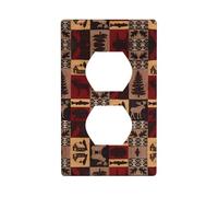 Phayah Lodge Bear Plaque murale décorative Motif cerf Poisson 11,4 x 7,9 cm pour zones résidentielles et commerciales