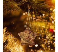 Phayah Loi de la boussole en céramique en forme d'étoile pour sapin de Noël - Souvenirs pour la famille et le Nouvel An
