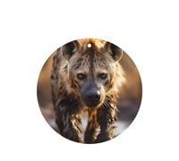 Phayah Lone Hyena Lot de 6 désodorisants ronds pour voiture Parfum lavande