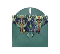 PHAYAH Lot de 10 cartes de vacances à motif feuilles de mauvaises herbes et idéales pour Noël, anniversaires de mariage et invitations de fête, enveloppes assorties vert foncé