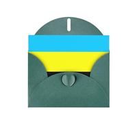 PHAYAH Lot de 10 cartes de vacances avec enveloppes vert foncé Motif drapeau du Sultanat de Burongan