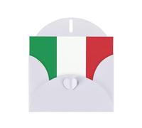 PHAYAH Lot de 10 cartes de vacances avec motif drapeau de l'Italie, idéales pour Noël, anniversaire de mariage et invitations de fête, enveloppes blanches assorties