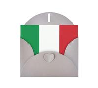 PHAYAH Lot de 10 cartes de vacances avec motif drapeau de l'Italie, idéales pour Noël, anniversaires de mariage et invitations de fête, enveloppes grises assorties