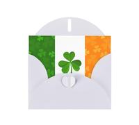 PHAYAH Lot de 10 cartes de vacances avec motif drapeau irlandais et idéales pour Noël, les anniversaires de mariage et les invitations de fête, enveloppes blanches assorties