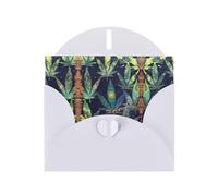 PHAYAH Lot de 10 cartes de vacances avec motif feuilles de mauvaises herbes et idéales pour Noël, anniversaires de mariage et invitations de fête, enveloppes blanches assorties