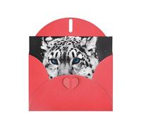 PHAYAH Lot de 10 cartes de vacances avec motif tigre des neiges et idéales pour Noël, anniversaires de mariage et invitations de fête, enveloppes rouges assorties
