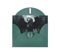 PHAYAH Lot de 10 cartes de vacances motif Monster Hawk avec enveloppes vert foncé, idéales pour les anniversaires de mariage et les invitations de fête