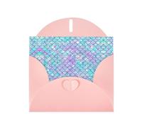 PHAYAH Lot de 10 cartes de vœux avec motif sirènes et enveloppes roses assorties