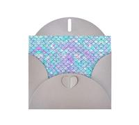 PHAYAH Lot de 10 cartes de vœux motif sirènes et idéales pour Noël, anniversaires de mariage et invitations de fête, enveloppes grises assorties
