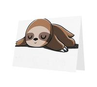 PHAYAH Lot de 10 feuilles de cartes de vacances avec motif animal paresseux - Enveloppe rouge - Convient comme cartes d'invitation pour anniversaire de mariage et fête