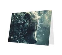 PHAYAH Lot de 10 feuilles de cartes de vacances motif ours dans la rivière Vert foncé Idéal comme cartes d'invitation pour anniversaire de mariage et fête