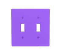 Phayah Lot de 2 interrupteurs à bascule, couleur unie, violet clair, pour salle de bain, chambre à coucher, cuisine, 11,4 x 11,4 cm