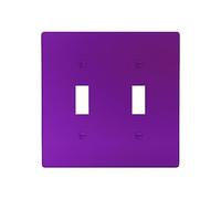 Phayah Lot de 2 interrupteurs décoratifs pour salle de bain, chambre à coucher, cuisine - Violet foncé - 11,4 x 11,4 cm
