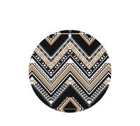 Phayah Lot de 4 cartes de désodorisants de voiture de forme ronde, noir, blanc, brun clair, motif zigzag, tablettes d'aromathérapie à suspendre, parfum lavande