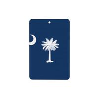 Phayah Lot de 4 cartes de désodorisants rectangulaires pour voiture Motif drapeau de la Caroline du Sud - Parfum lavande