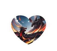 Phayah Lot de 4 désodorisants à suspendre en forme de cœur avec motif de bataille de dragon - Parfum lavande
