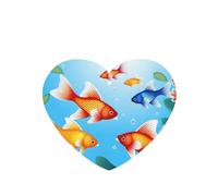 Phayah Lot de 4 désodorisants à suspendre en forme de cœur avec motif poisson doré lavande