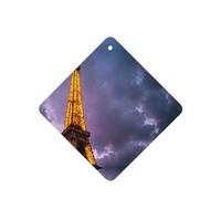 Phayah Lot de 4 désodorisants carrés à suspendre Motif Tour de Paris Lavande
