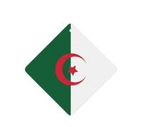 Phayah Lot de 4 désodorisants carrés à suspendre pour voiture Motif drapeau de l'Algérie Parfum lavande